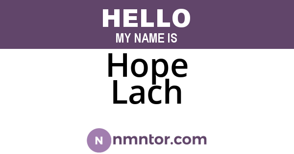 Hope Lach