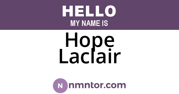 Hope Laclair