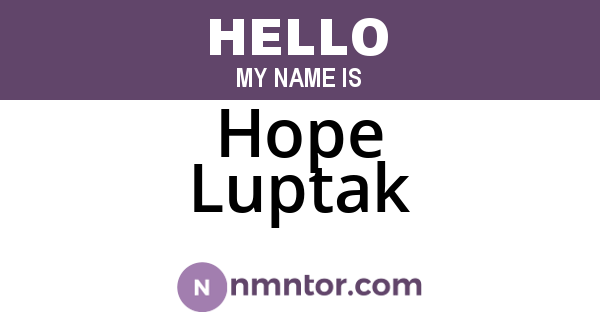 Hope Luptak