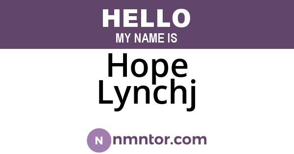 Hope Lynchj