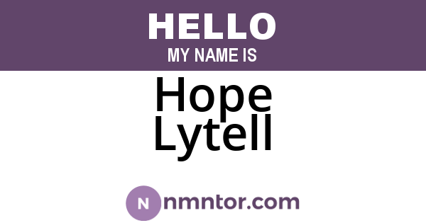 Hope Lytell