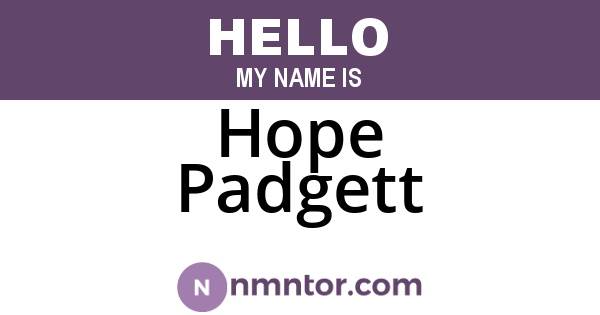 Hope Padgett