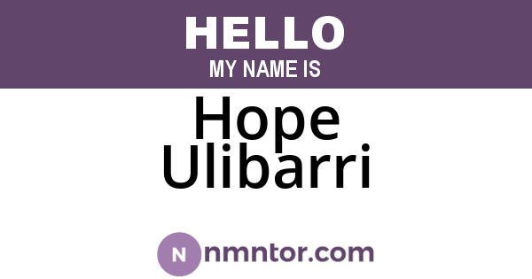 Hope Ulibarri