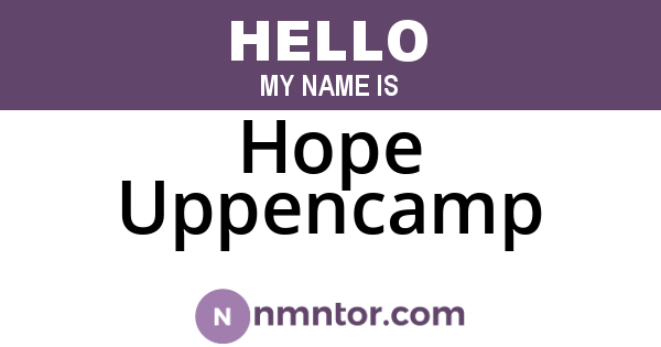Hope Uppencamp