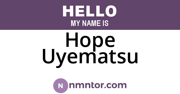 Hope Uyematsu