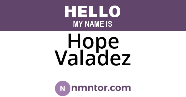 Hope Valadez