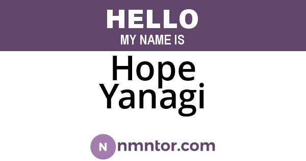 Hope Yanagi