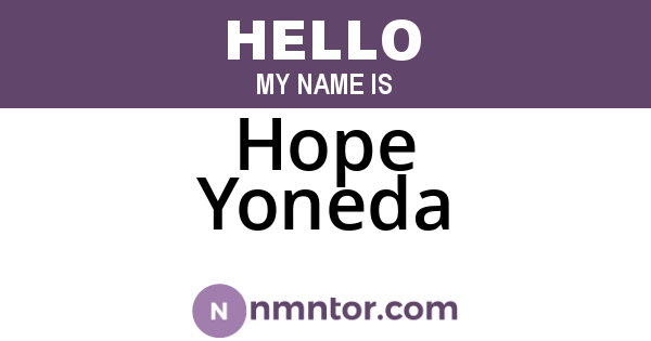Hope Yoneda