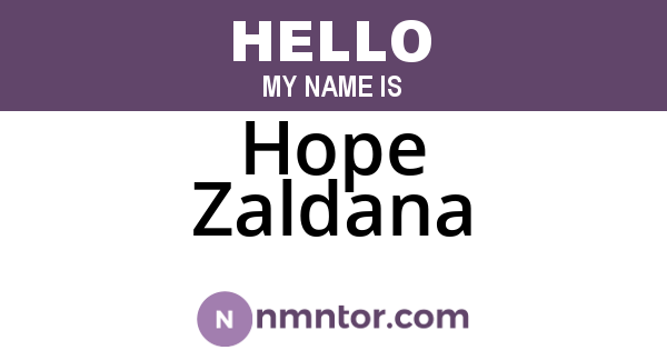 Hope Zaldana