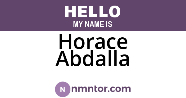 Horace Abdalla