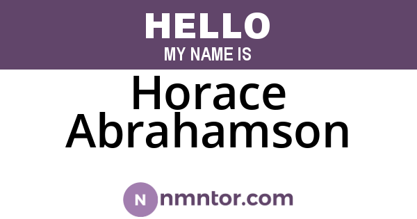 Horace Abrahamson