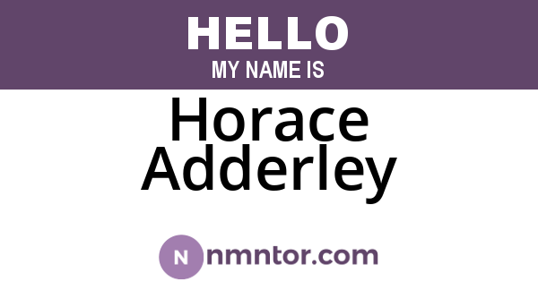 Horace Adderley