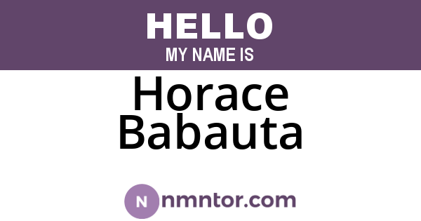 Horace Babauta