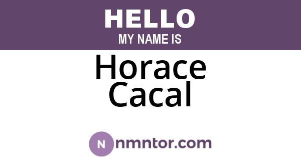 Horace Cacal