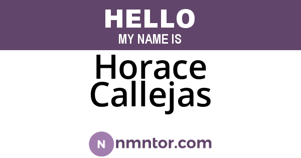 Horace Callejas