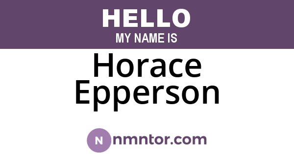 Horace Epperson