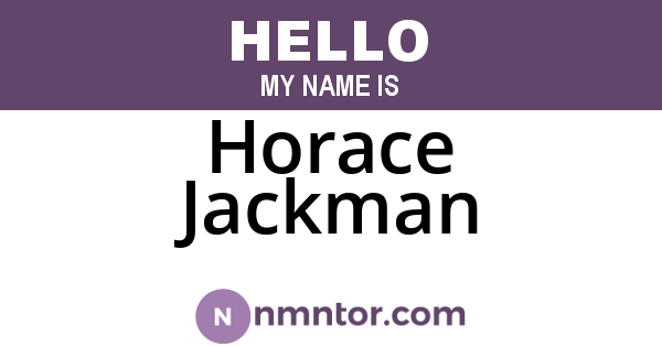 Horace Jackman