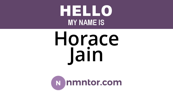 Horace Jain