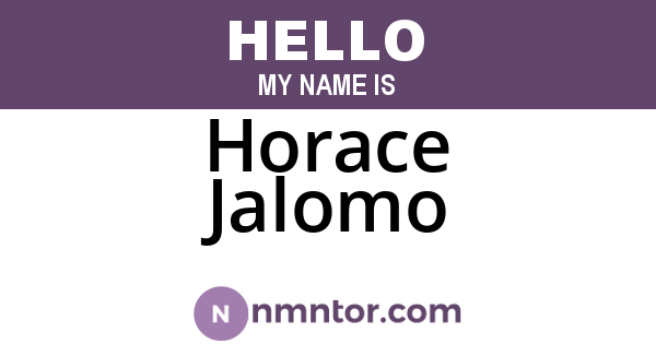Horace Jalomo