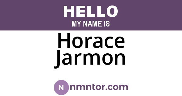 Horace Jarmon