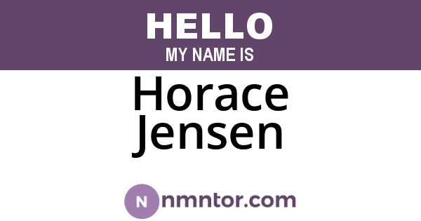 Horace Jensen