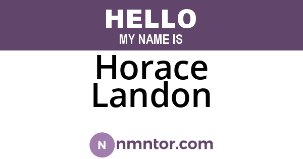 Horace Landon