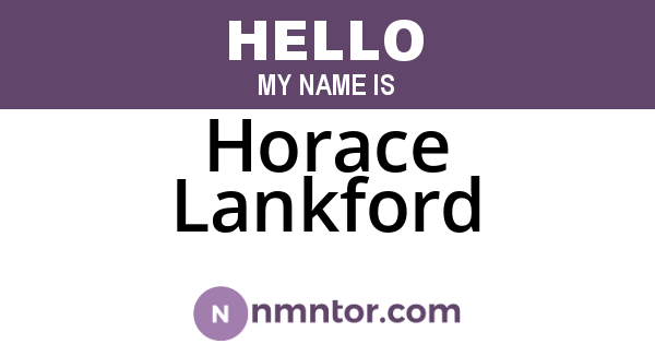 Horace Lankford