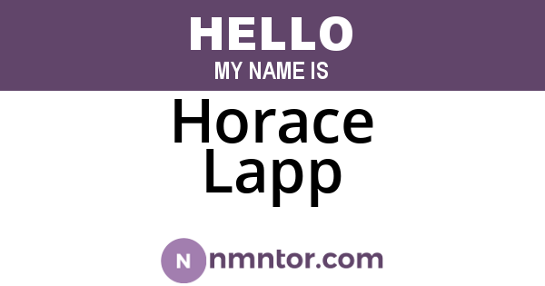 Horace Lapp