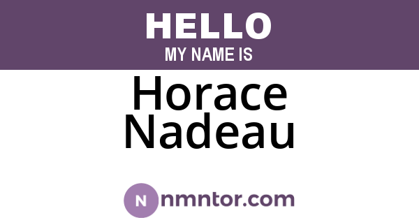 Horace Nadeau