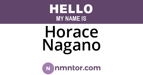 Horace Nagano