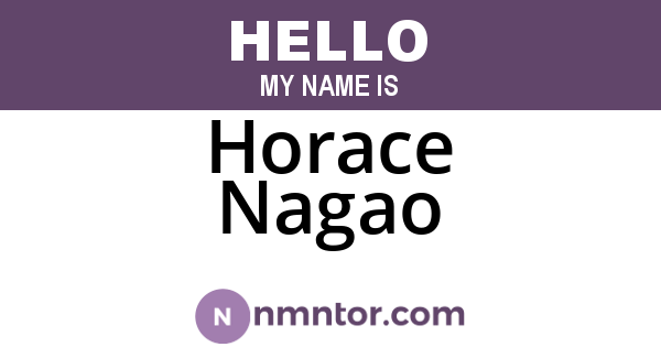Horace Nagao