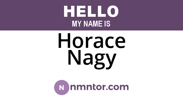 Horace Nagy