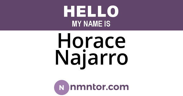 Horace Najarro