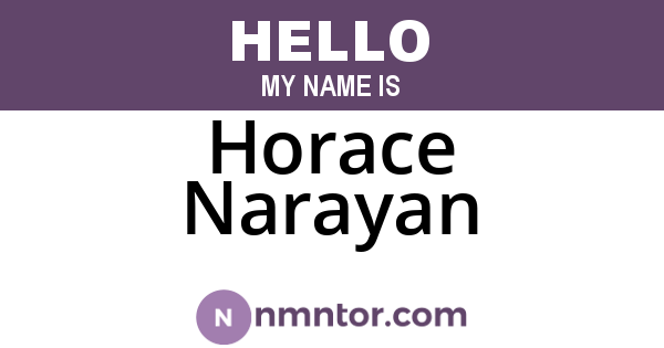 Horace Narayan