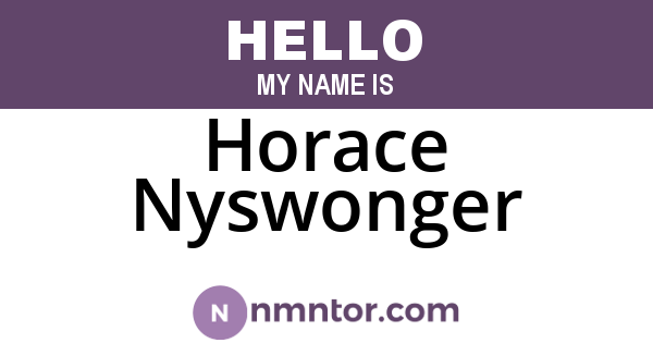 Horace Nyswonger