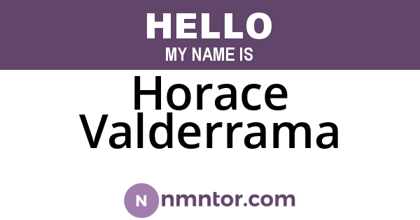 Horace Valderrama