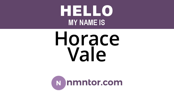 Horace Vale