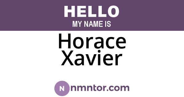 Horace Xavier