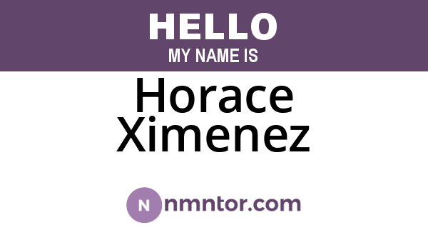 Horace Ximenez