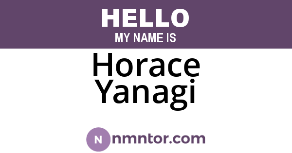 Horace Yanagi