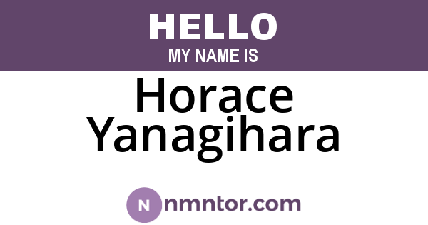 Horace Yanagihara