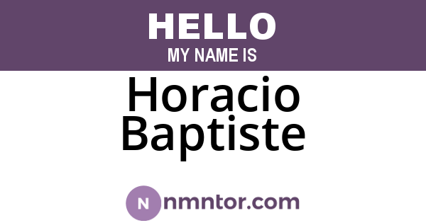 Horacio Baptiste