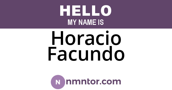 Horacio Facundo