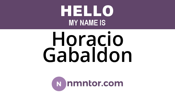 Horacio Gabaldon