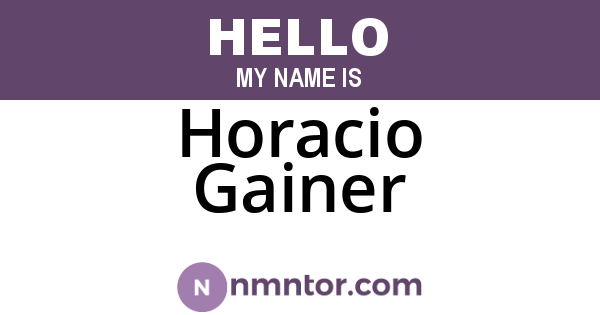 Horacio Gainer