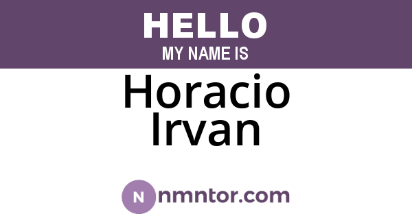 Horacio Irvan