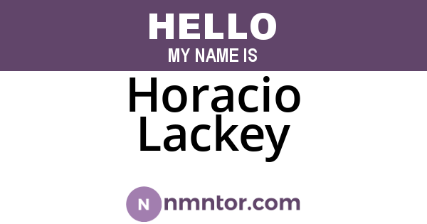 Horacio Lackey