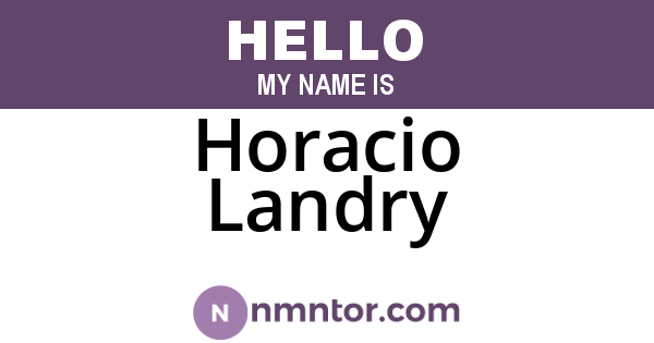 Horacio Landry