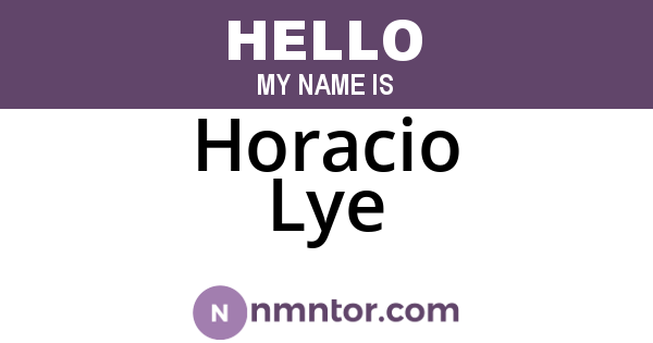 Horacio Lye