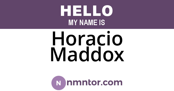 Horacio Maddox